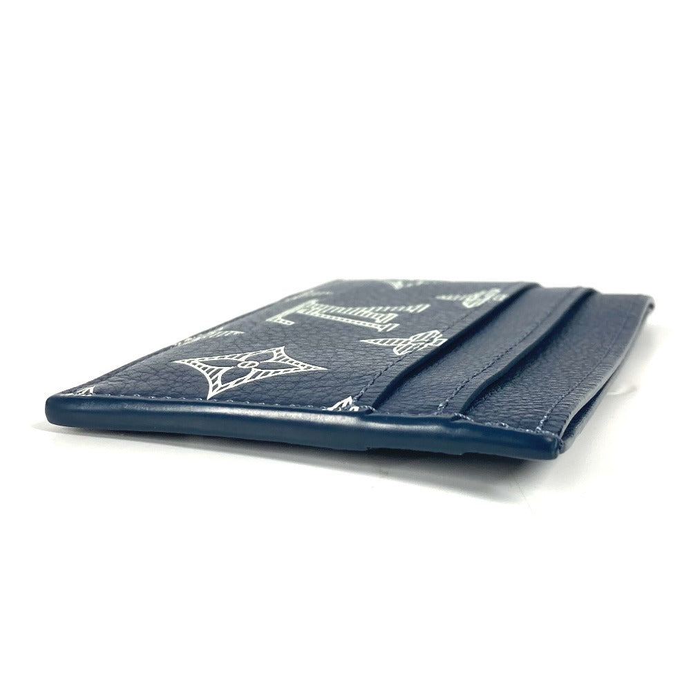 LOUIS VUITTON Card Case M83700 Monogram shadow leather Navy Monogram shadow Porto Carte Double unisex(Unisex)