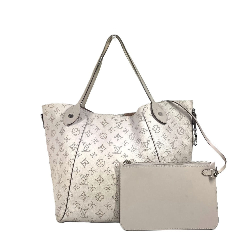 LOUIS VUITTON Shoulder Bag M57535 monogram mahina leather Greige type Monogram Mahina Hina MM Women