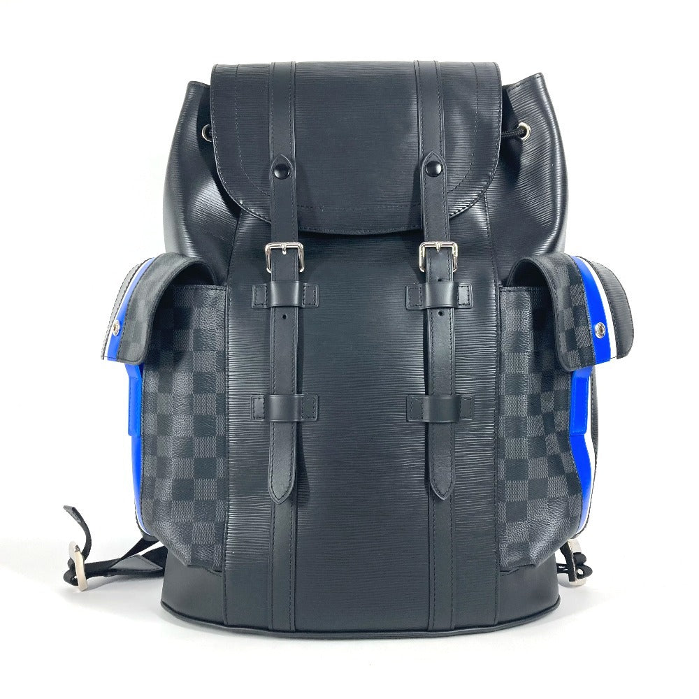 LOUIS VUITTON Backpack M53424 Epi Leather, Monogram Eclipse Canvas black Epi Monogram Eclipse Christopher PM