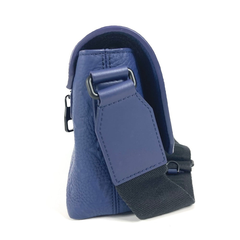 LOUIS VUITTON Shoulder Bag M11692 Taurillon Clemence Leather blue Monogram emboss S Cape Messenger unisex(Unisex)