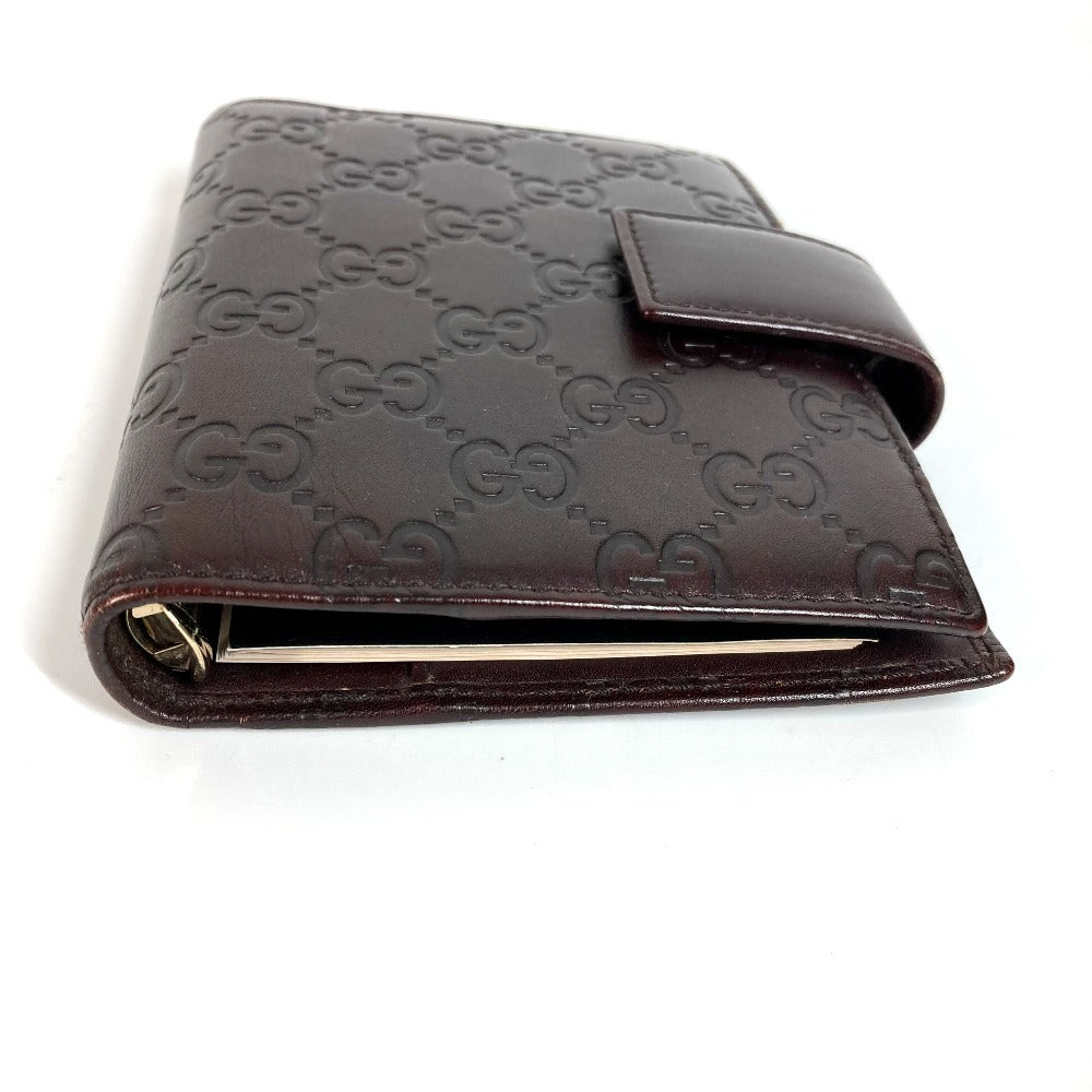 GUCCI Notebook cover 115240 Sima leather Brown Guccisima GG
