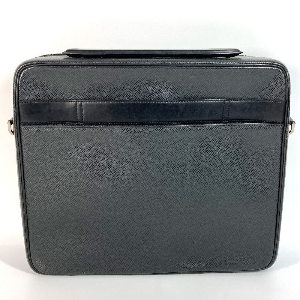 LOUIS VUITTON Handbag M30832 Taiga Leather black Taiga Porto Ordinatur Odessa Computer Case Women