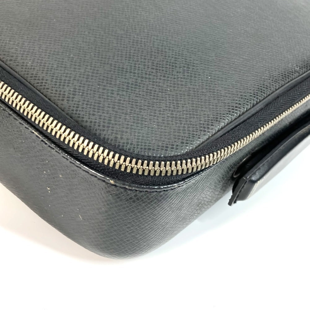 LOUIS VUITTON Handbag M30832 Taiga Leather black Taiga Porto Ordinatur Odessa Computer Case Women