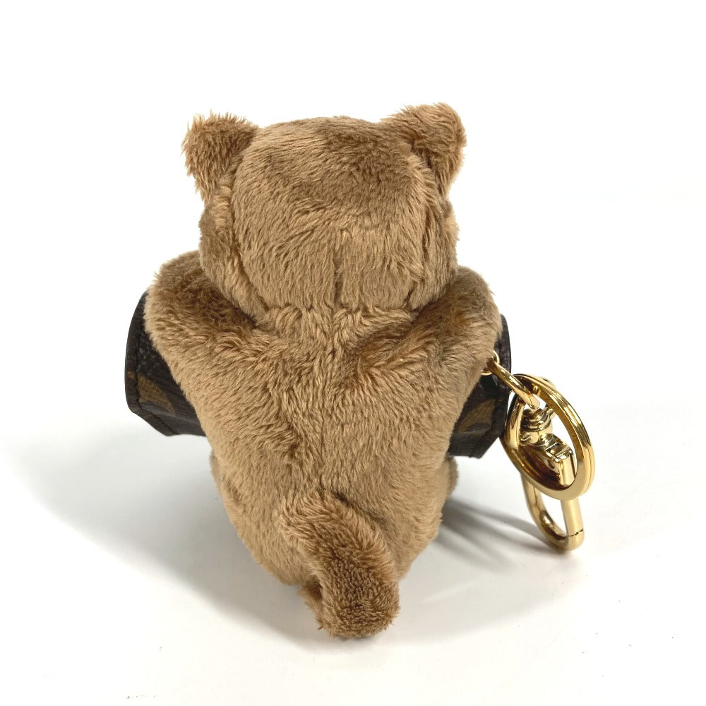 LOUIS VUITTON key ring M01561 Monogram canvas, fur Brown Monogram Cat Bag Charm: LV Cute Monogram