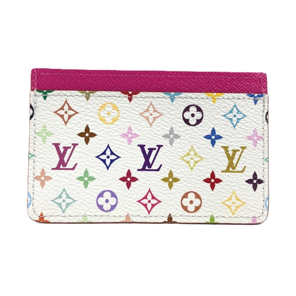 LOUIS VUITTON Card Case M13403 Monogram multicolor canvas white Monogram Multicolor Takashi Murakami Porto cult Â· Simple