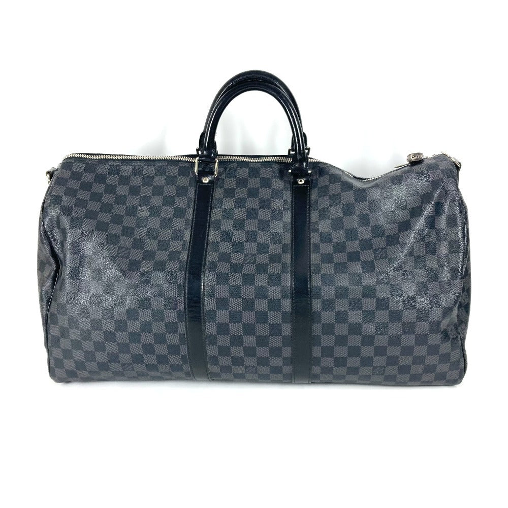 LOUIS VUITTON Boston Duffel bag N41413 Damier Grafitto Canvas black Damier Grafitte Keepall bandouliere55
