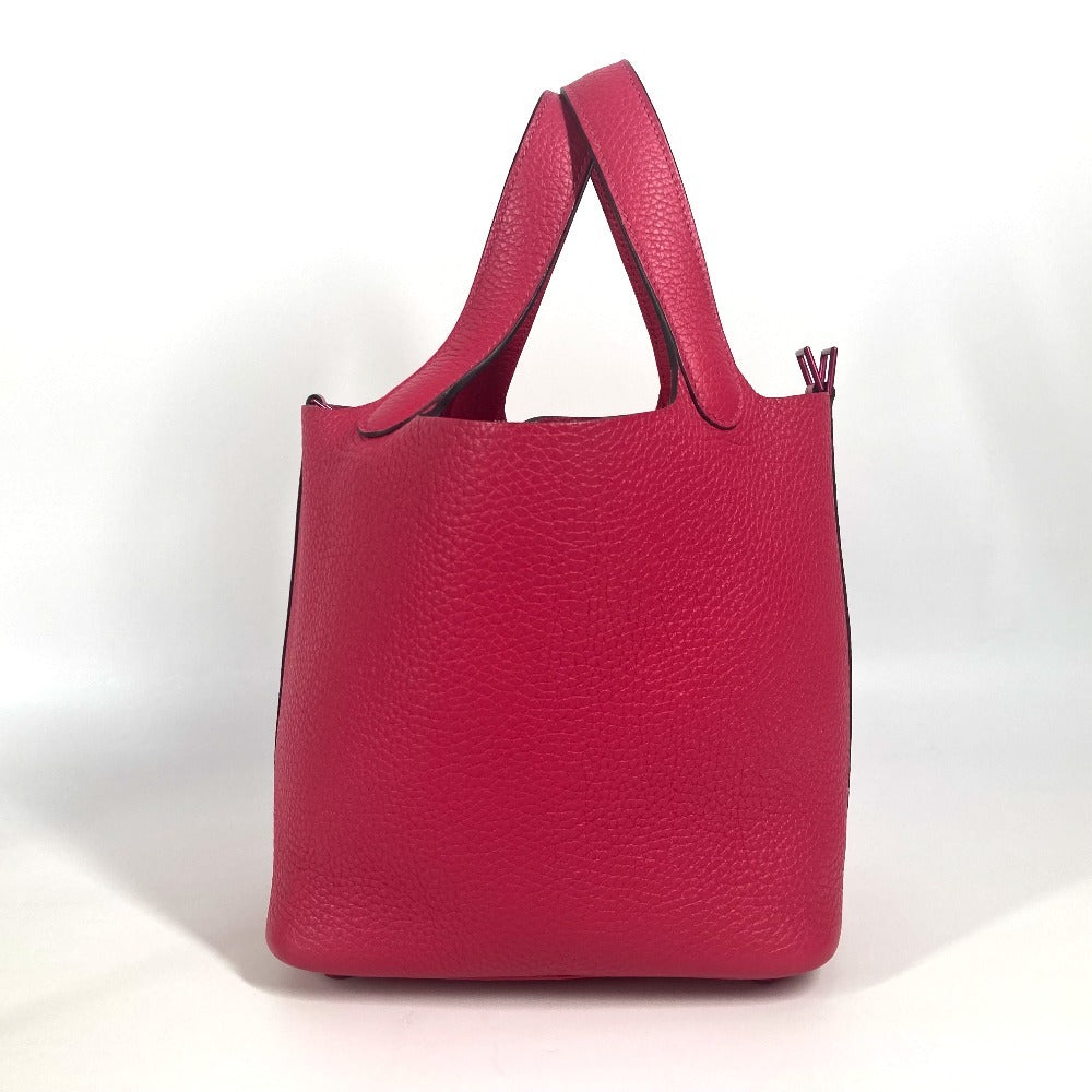 HERMES Handbag Taurillon Clemence pink Picotin Lock PM 18