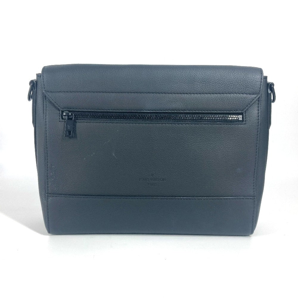LOUIS VUITTON Shoulder Bag M57080 , grain leather black LV Aerogram takeoff messenger