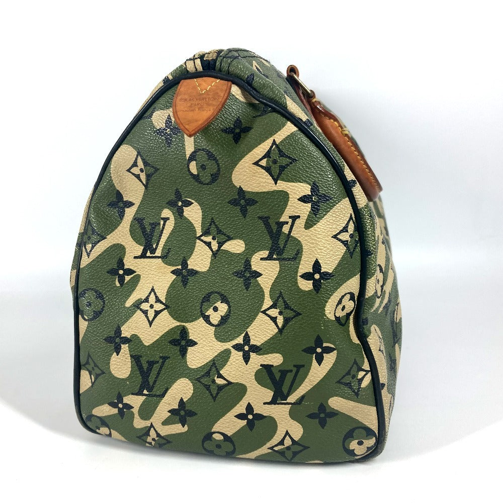 LOUIS VUITTON Handbag M95773 , Monogram Canvas green Monogram Flage by Takashi Murakami Speedy 35