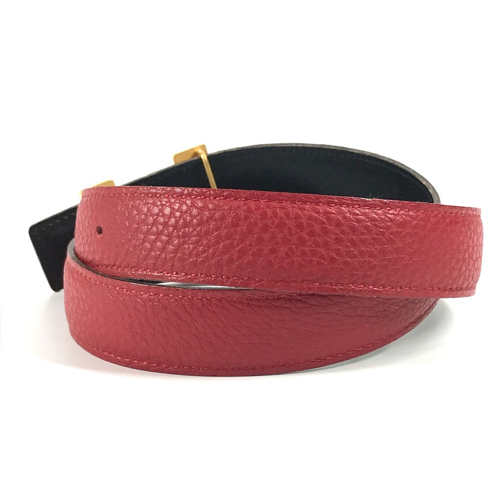 HERMES belt leather Red x black H Belt H Belt Constance 65