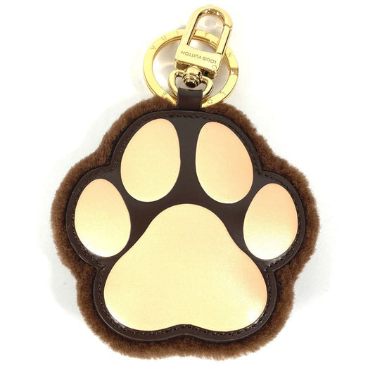 LOUIS VUITTON key ring M02292 Fur, Leather Brown LV Pau keychain