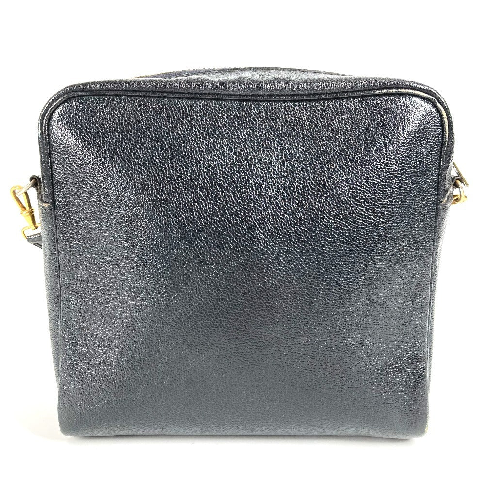 HERMES Shoulder Bag leather black vintage Jockey Horse Cheval