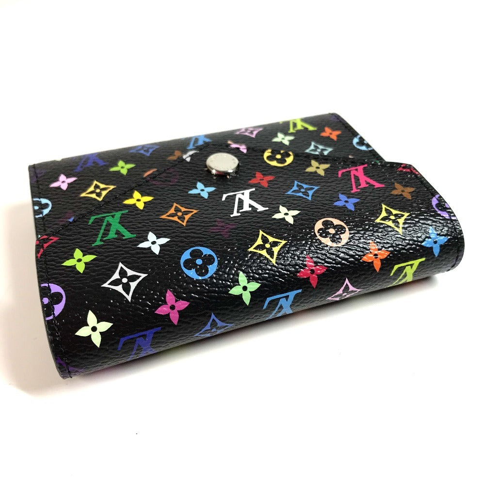 LOUIS VUITTON Trifold wallet M14163 Monogram multicolor canvas black Monogram Multicolore Takashi Murakami LVxTM Portefeuille Victorine