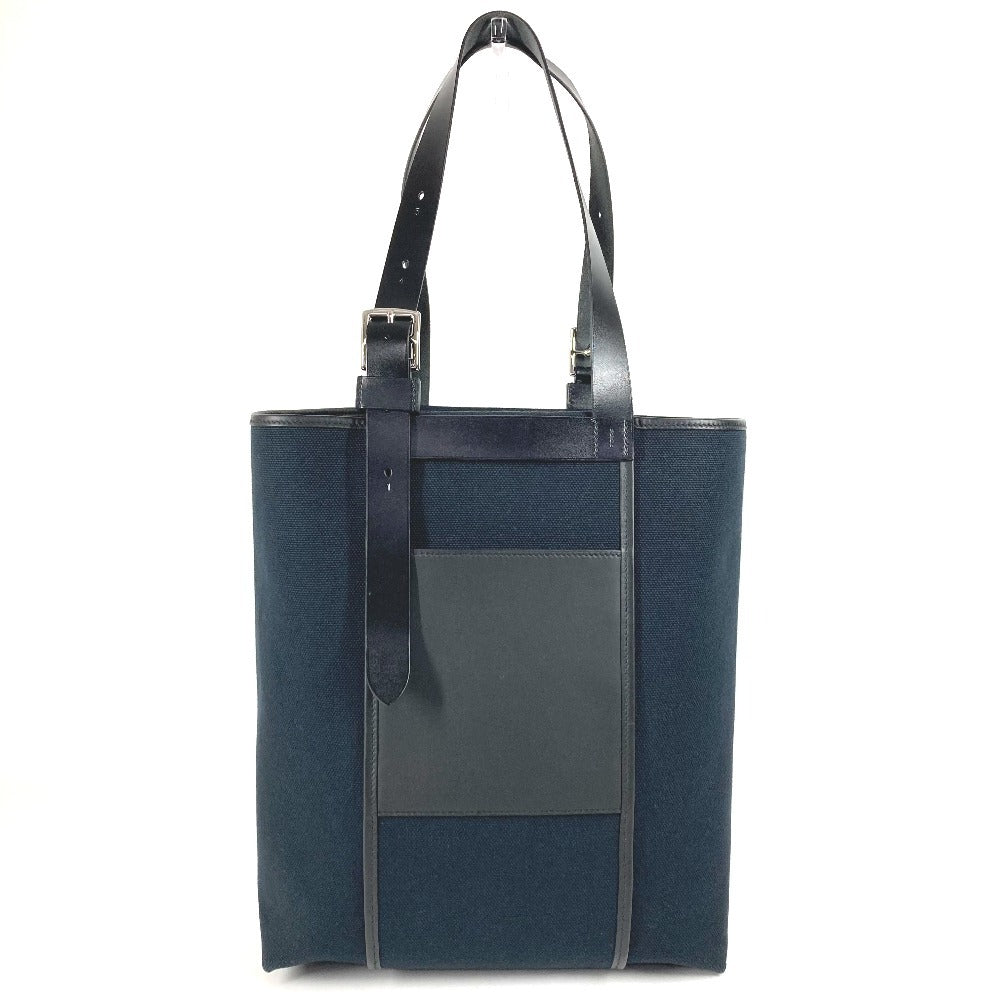 HERMES Shoulder Bag Leather, Toile black Etriviere Pocket 27