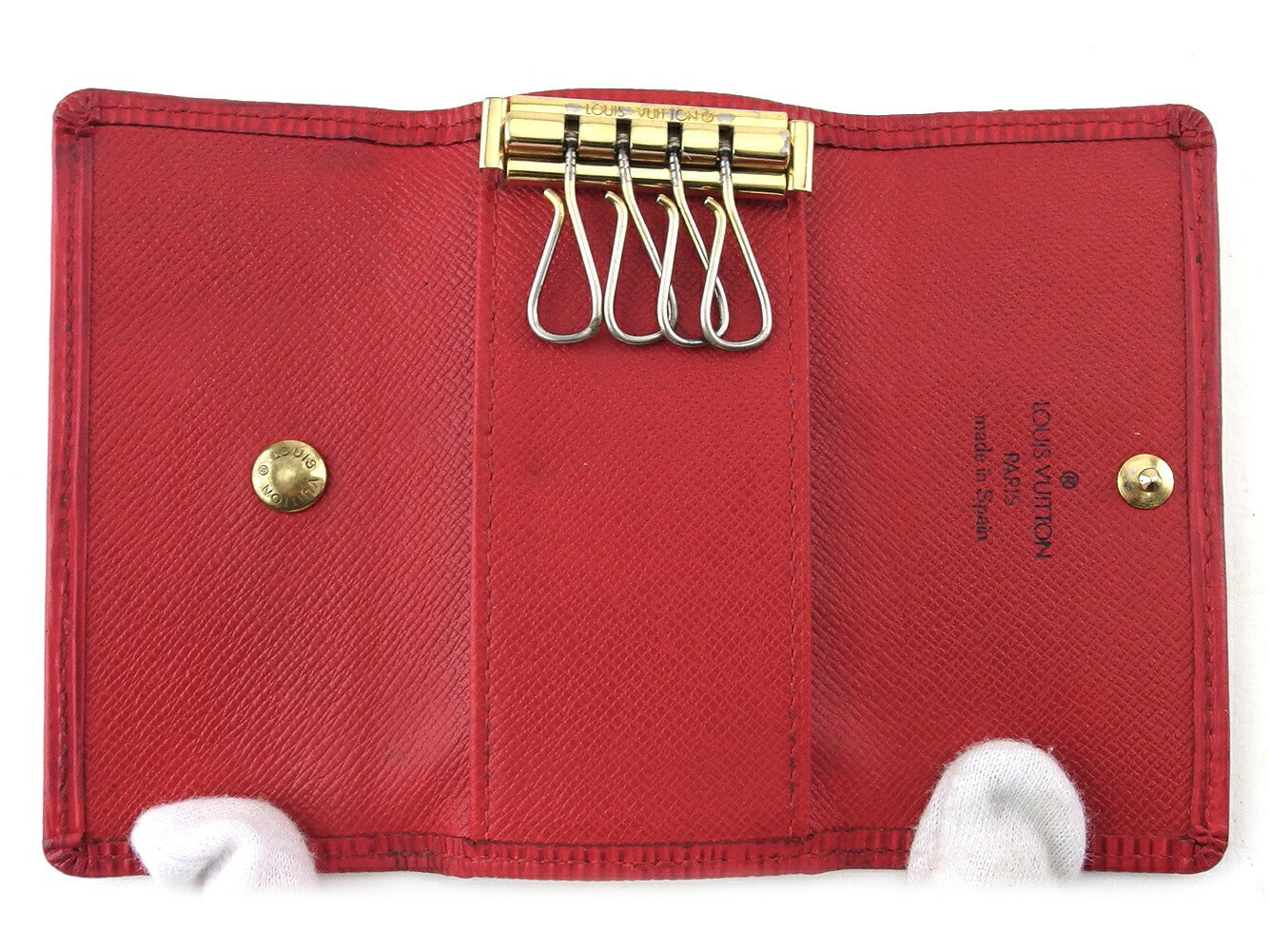 LOUIS VUITTON Key case Key holder  M63827 Red gold Multicles4