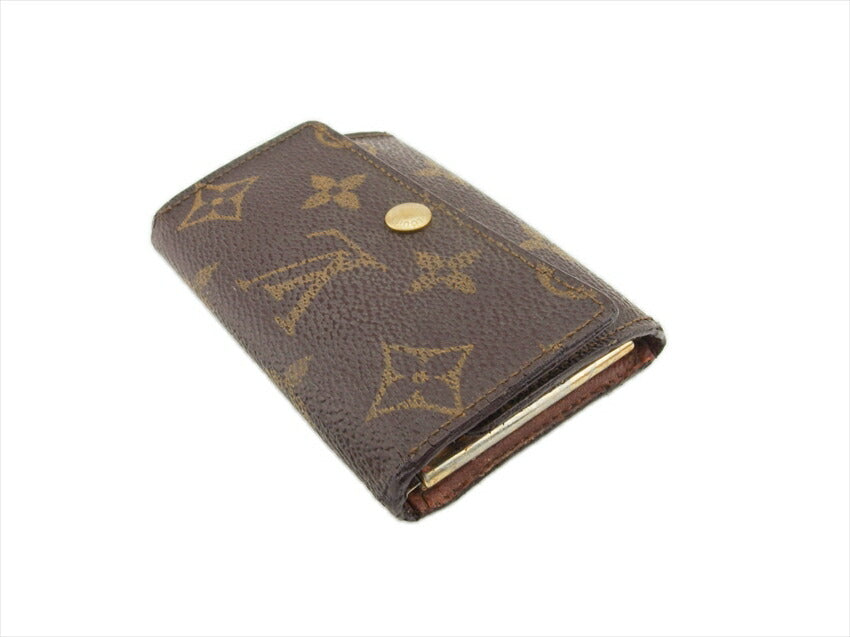 LOUIS VUITTON Key case Key holder  M62630 Brown beige gold Multicles6