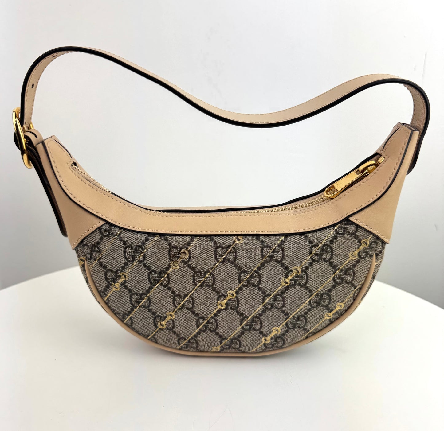 Gucci Beige Mini Ophidia Horsebit Bag