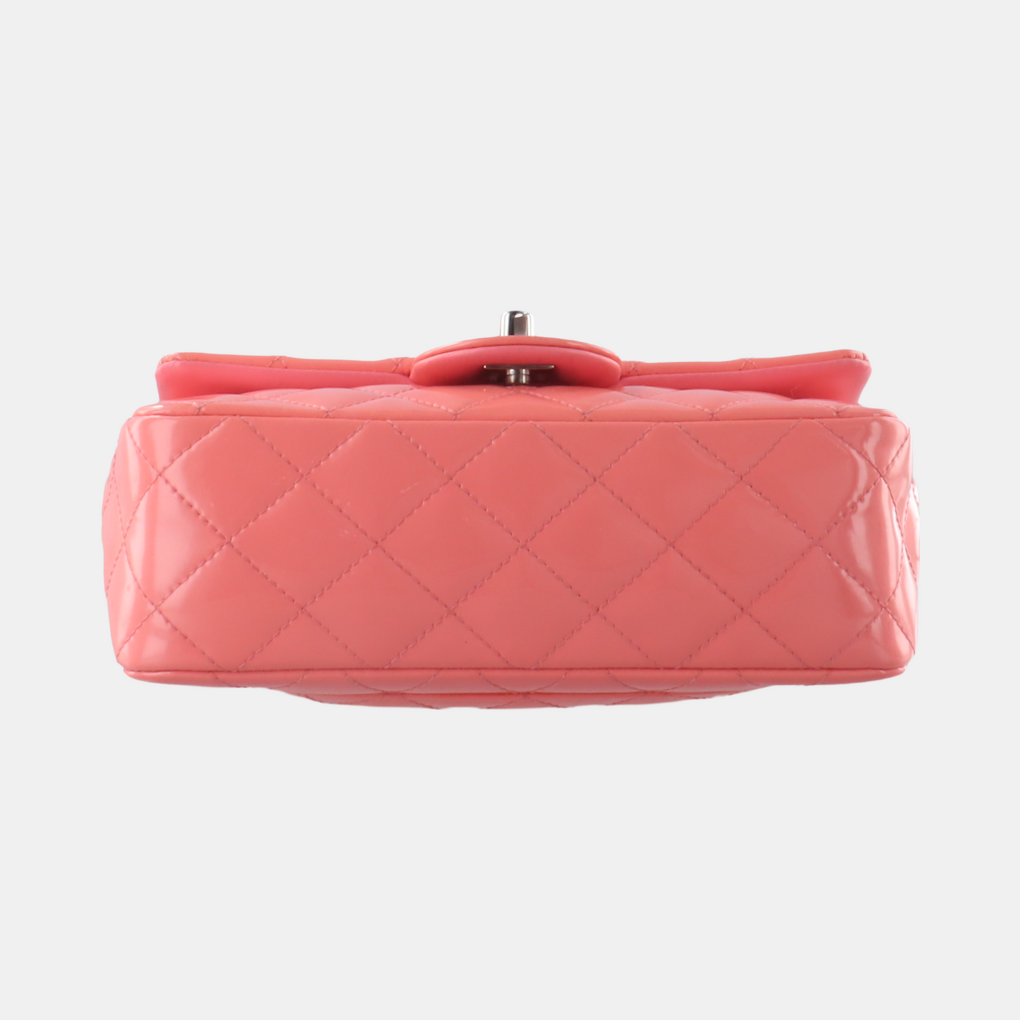 Chanel Classic Flap Mini Pink Patent Leather Silver Hardware, 2015-2016