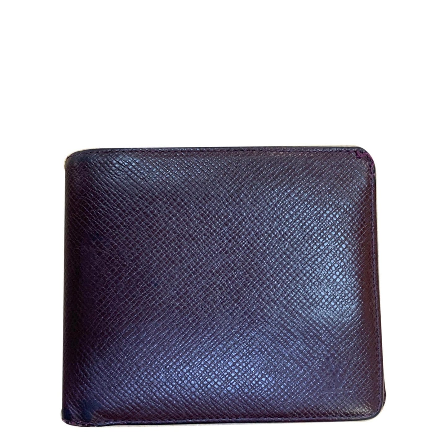 LOUIS VUITTON Multiple Acajou Taiga Leather Bifold Wallet Brown - 25% OFF
