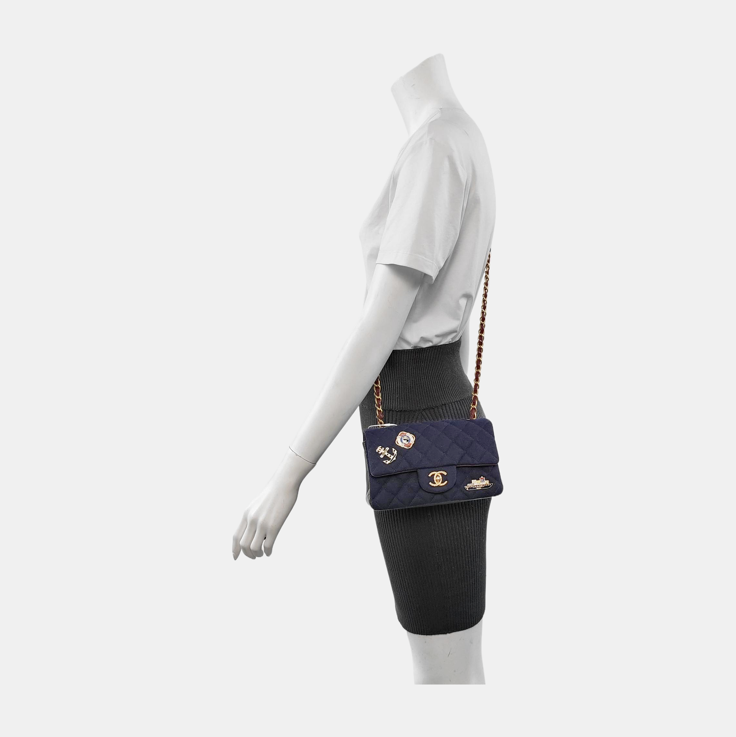 Chanel Classic Flap Mini MÃ©tiers d'Art Paris-Hamburg 2018 Wool Nautical Charms