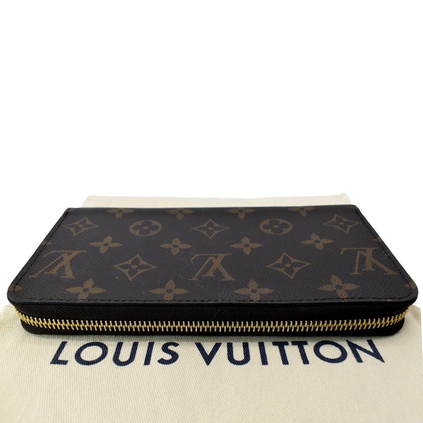 LOUIS VUITTON Monogram Canvas Zippy Long Wallet Brown