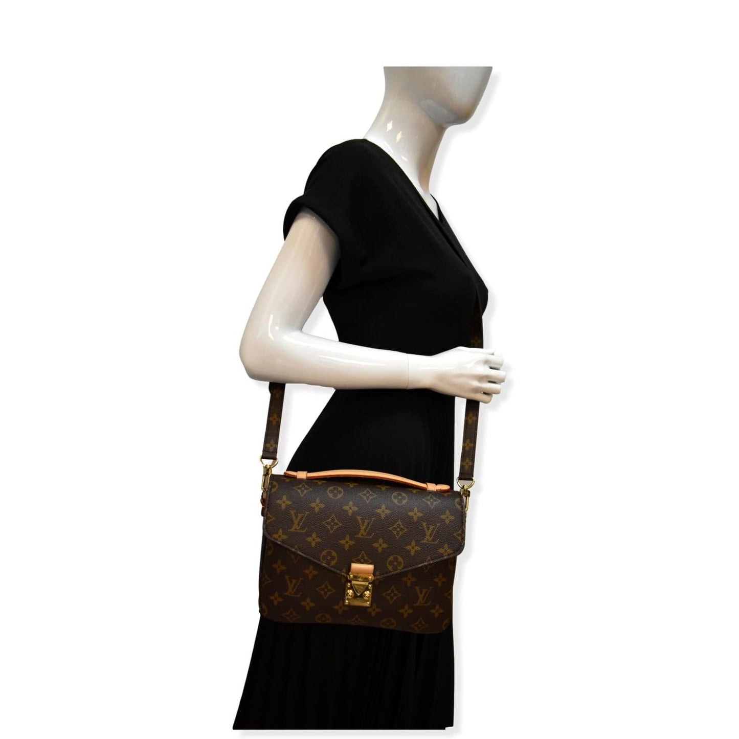 LOUIS VUITTON Metis Pochette Monogram Canvas Crossbody Bag Brown
