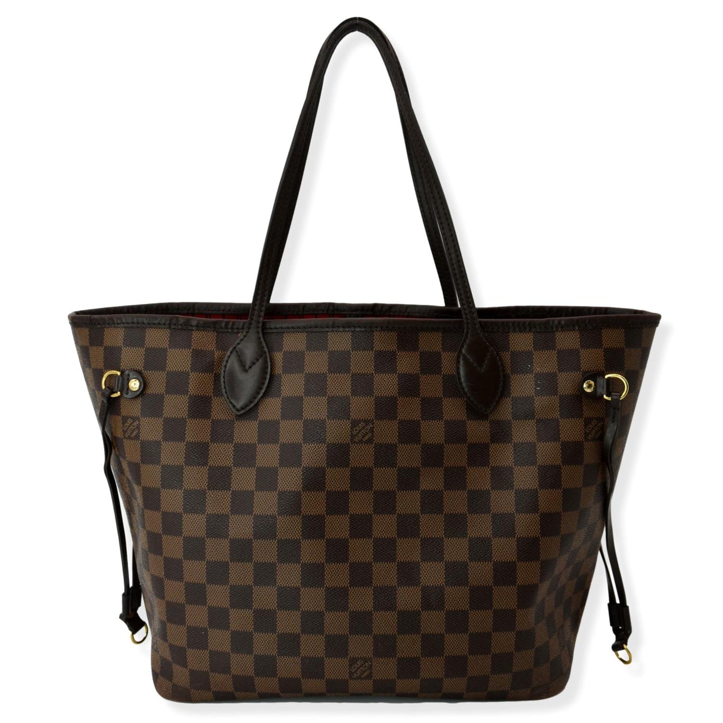 LOUIS VUITTON Neverfull MM Damier Ebene Shoulder Tote Bag Brown