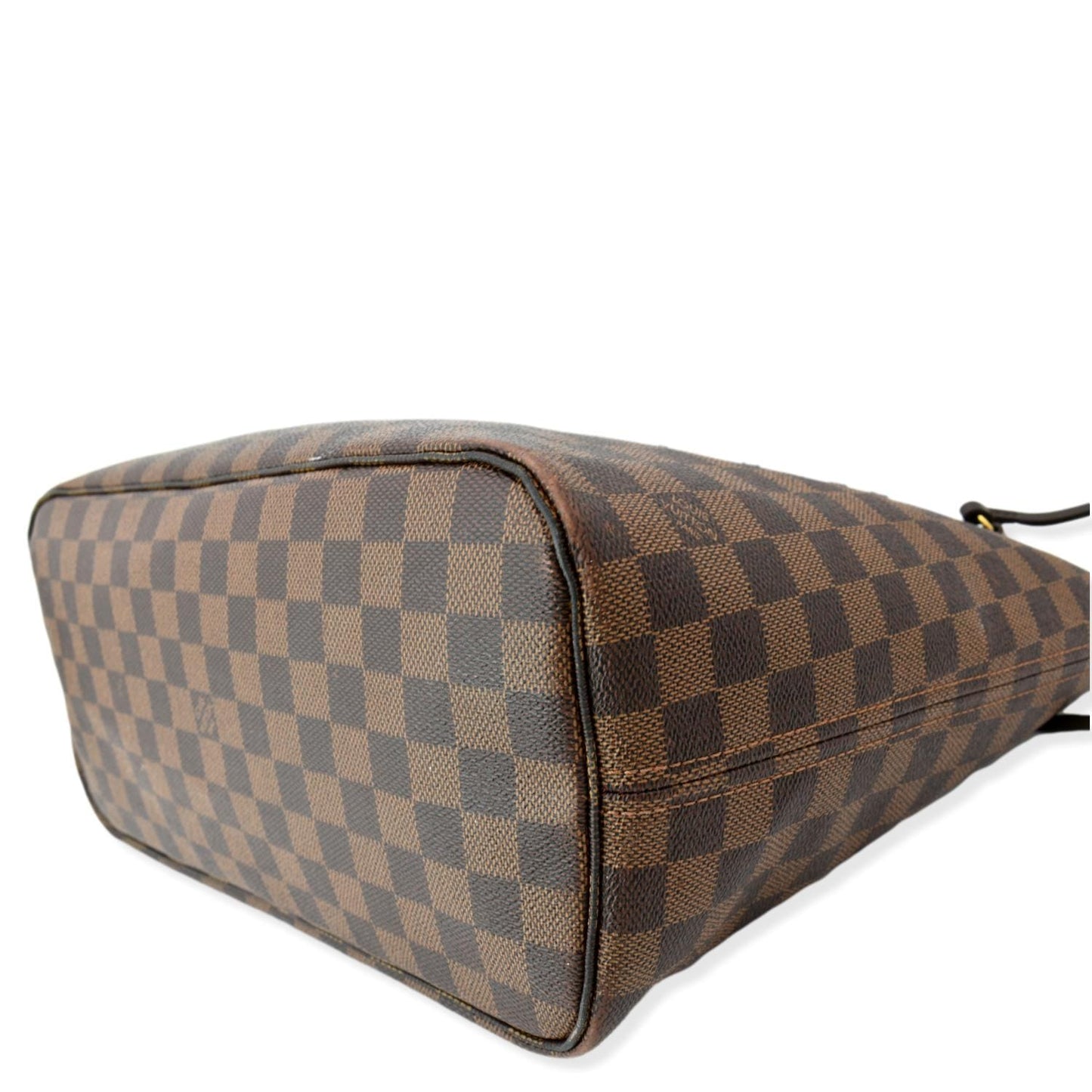 LOUIS VUITTON Neverfull MM Damier Ebene Shoulder Tote Bag Brown