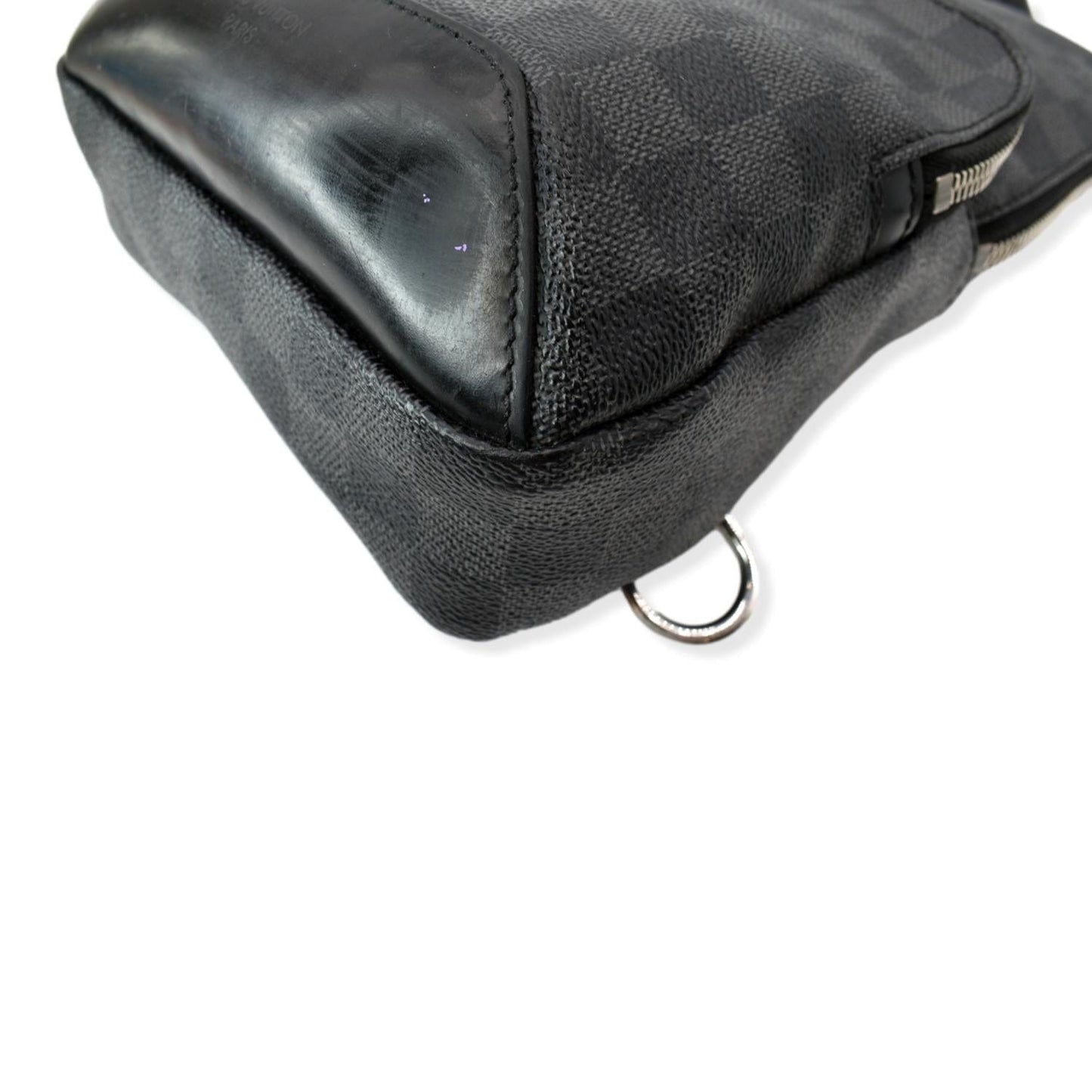 LOUIS VUITTON Avenue Sling Damier Graphite Backpack Bag Black