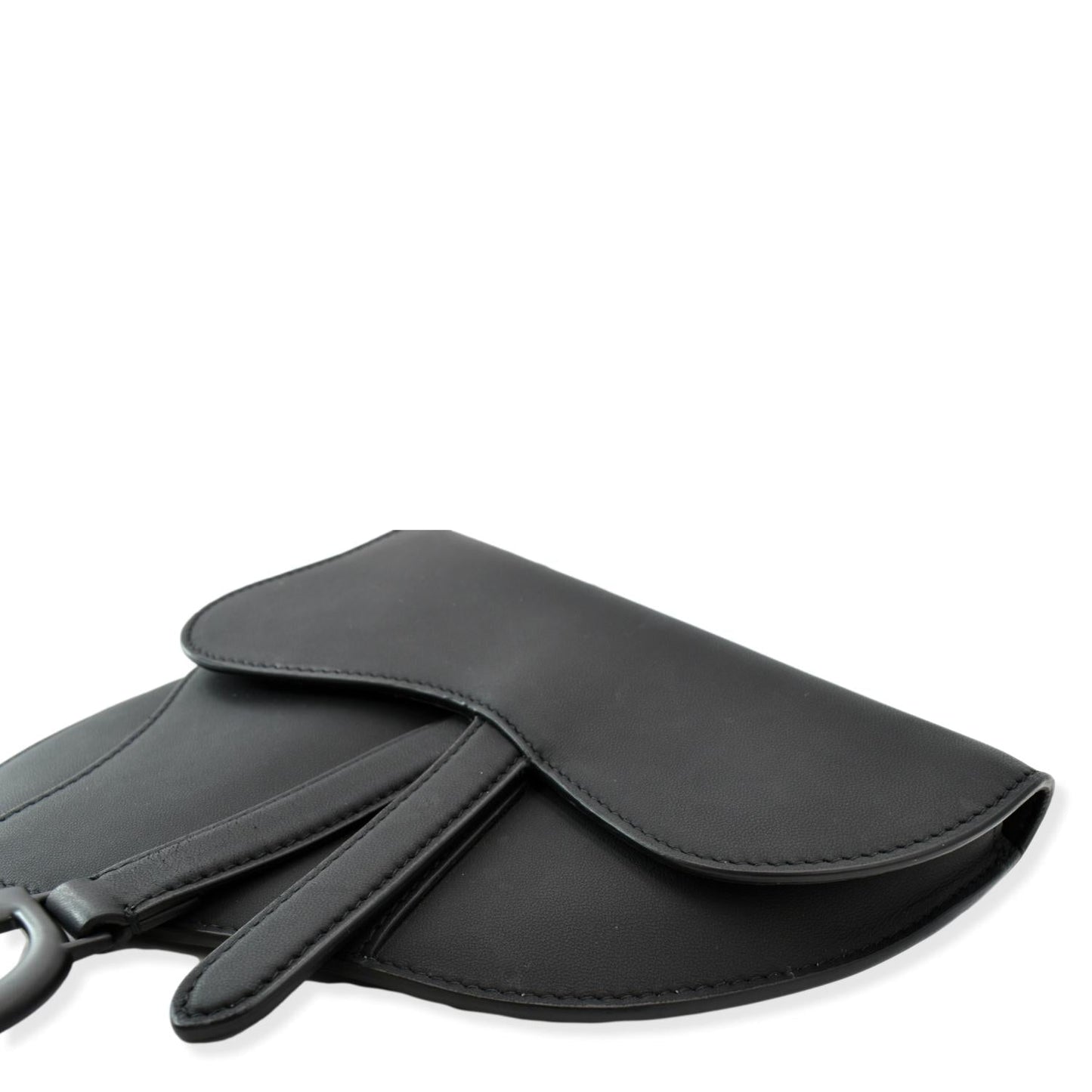 CHRISTIAN DIOR Saddle Mini Leather Shoulder Bag Black - Hot Deals