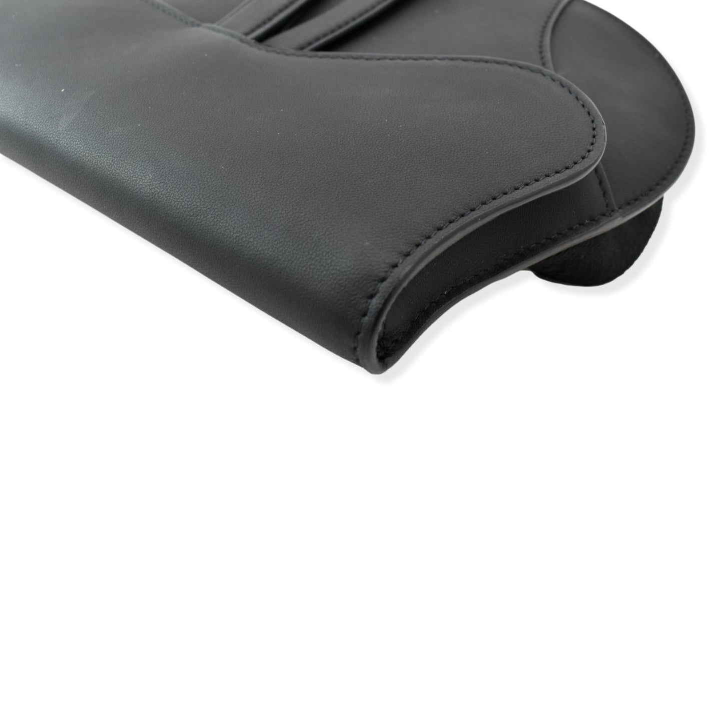 CHRISTIAN DIOR Saddle Mini Leather Shoulder Bag Black - Hot Deals