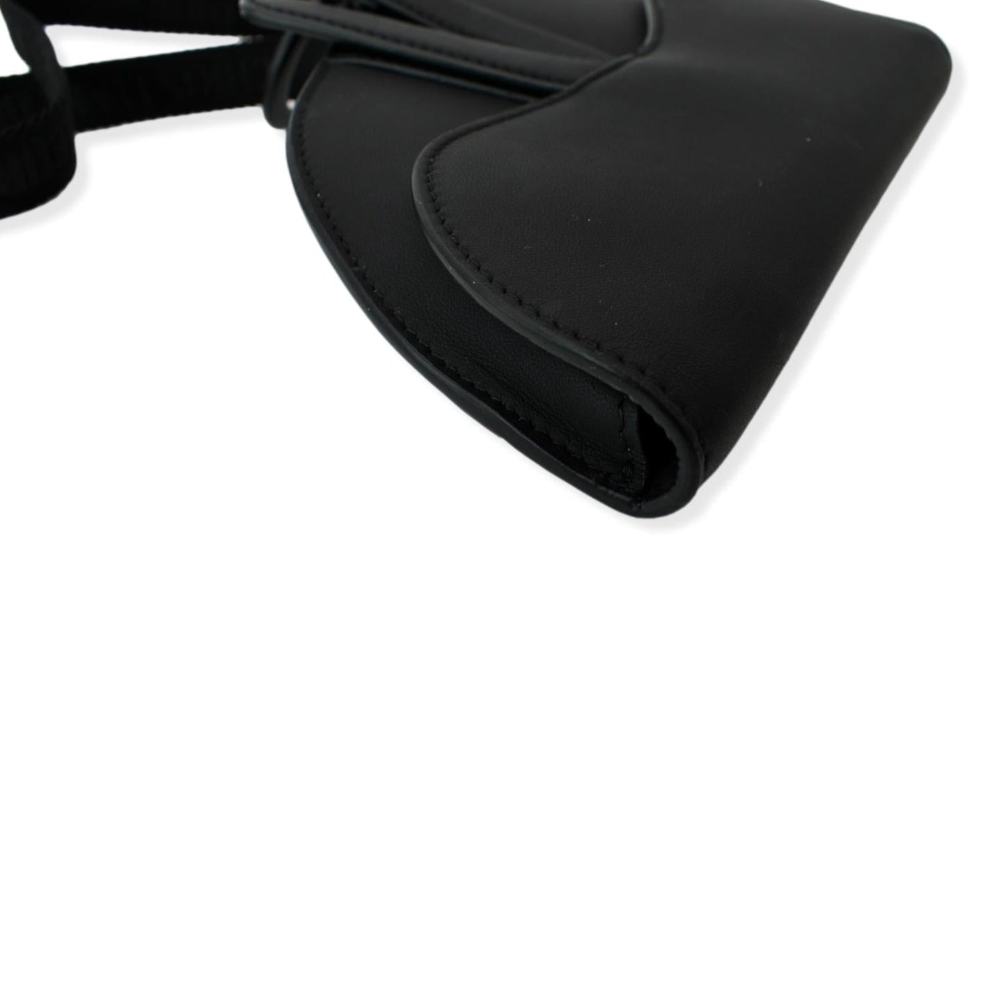 CHRISTIAN DIOR Saddle Mini Leather Shoulder Bag Black - Hot Deals