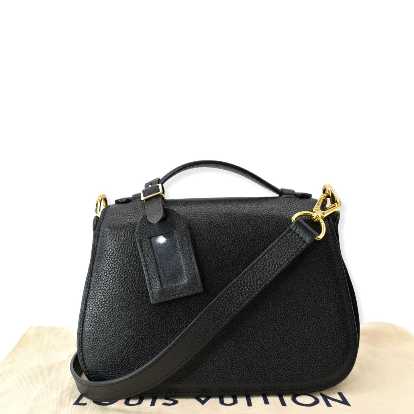 LOUIS VUITTON Vivienne NM Grained Calfskin Leather Shoulder Bag Black- sold
