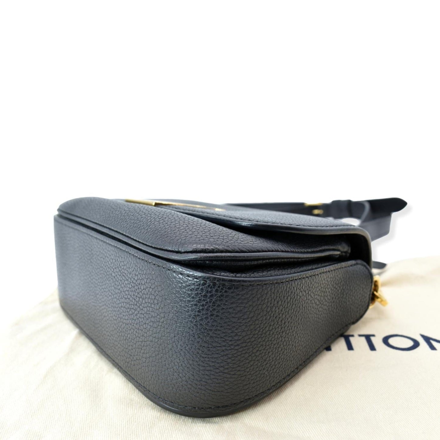 LOUIS VUITTON Vivienne NM Grained Calfskin Leather Shoulder Bag Black- sold