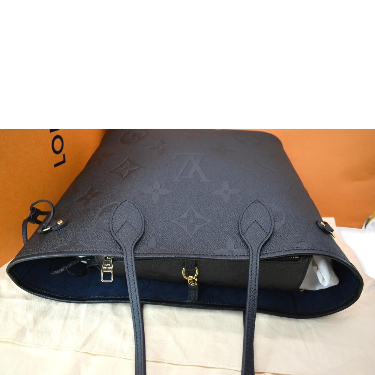 LOUIS VUITTON  Neverfull MM Monogram Empreinte Tote Bag Black