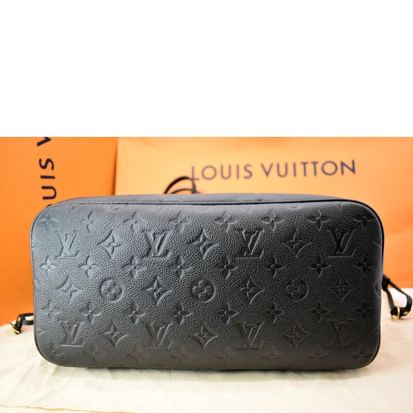 LOUIS VUITTON  Neverfull MM Monogram Empreinte Tote Bag Black