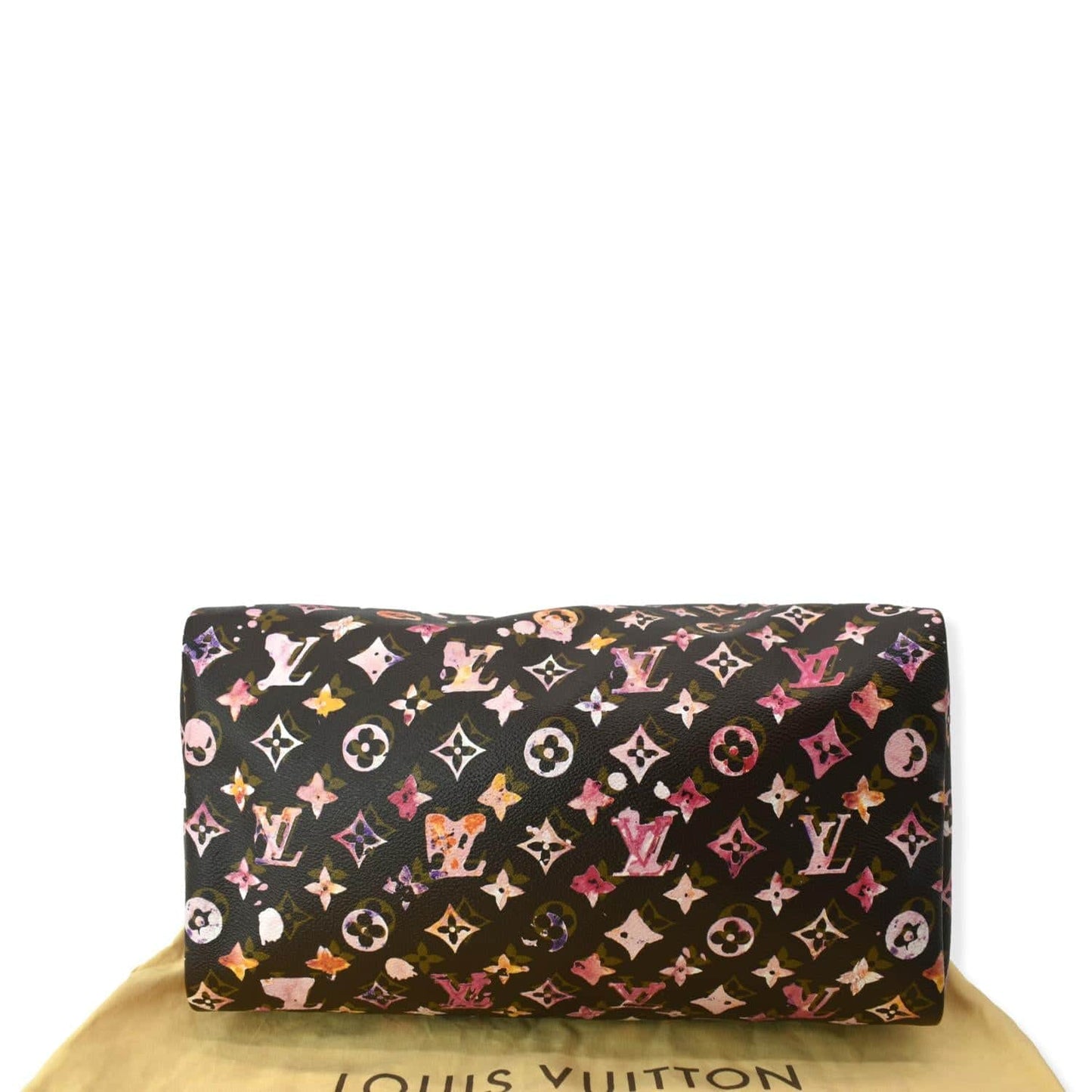 LOUIS VUITTON Richard Prince Speedy 35 Monogram Canvas Satchel Bag Multicolor