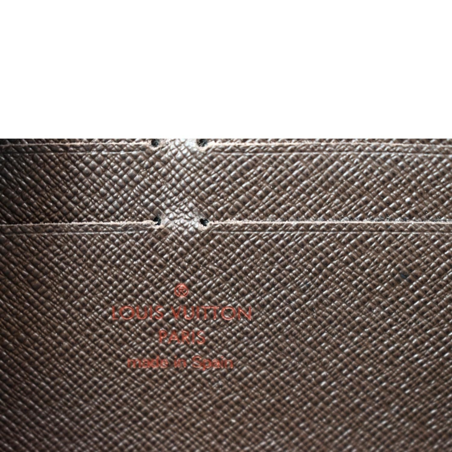 LOUIS VUITTON Zippy Long Damier Ebene Wallet Brown