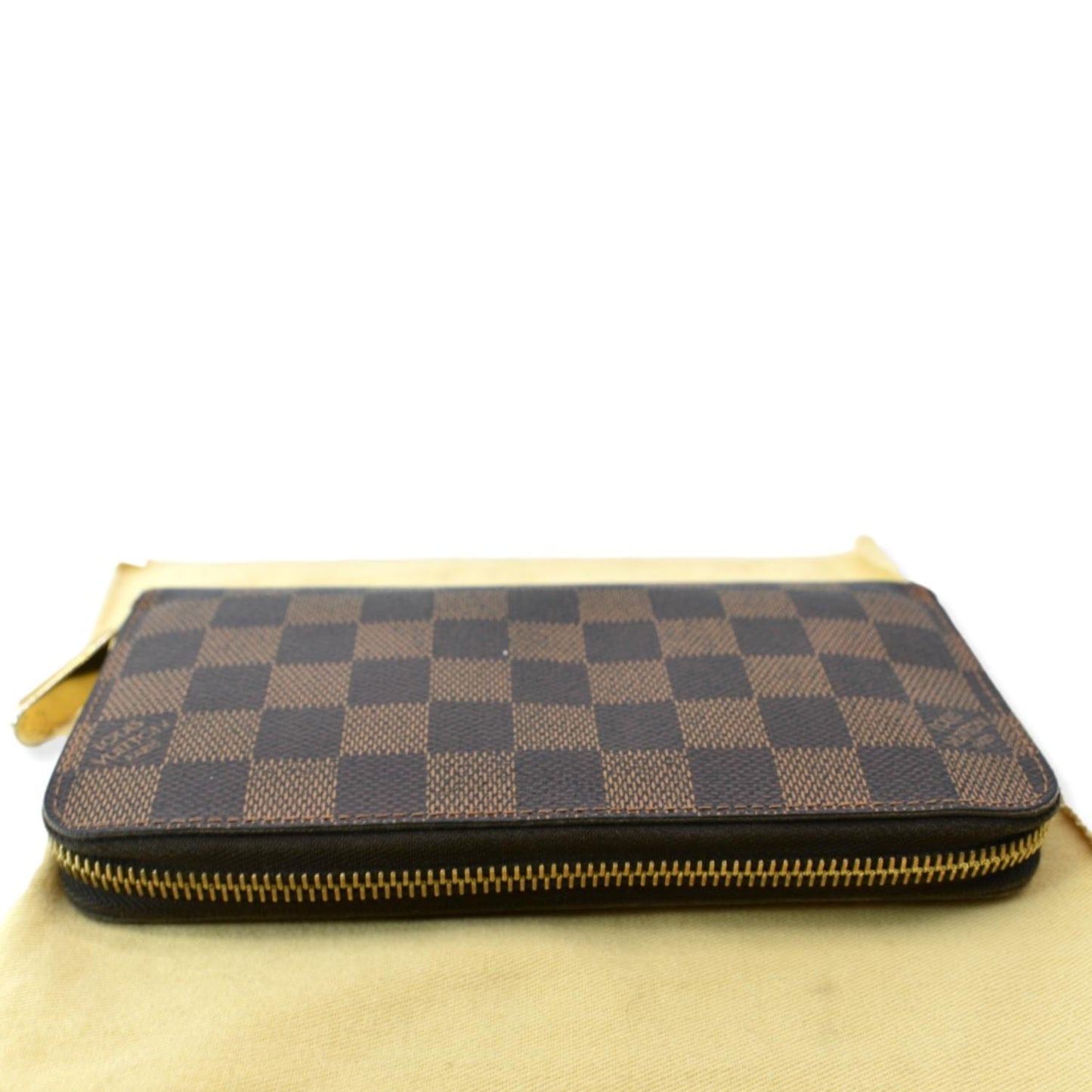 LOUIS VUITTON Zippy Long Damier Ebene Wallet Brown