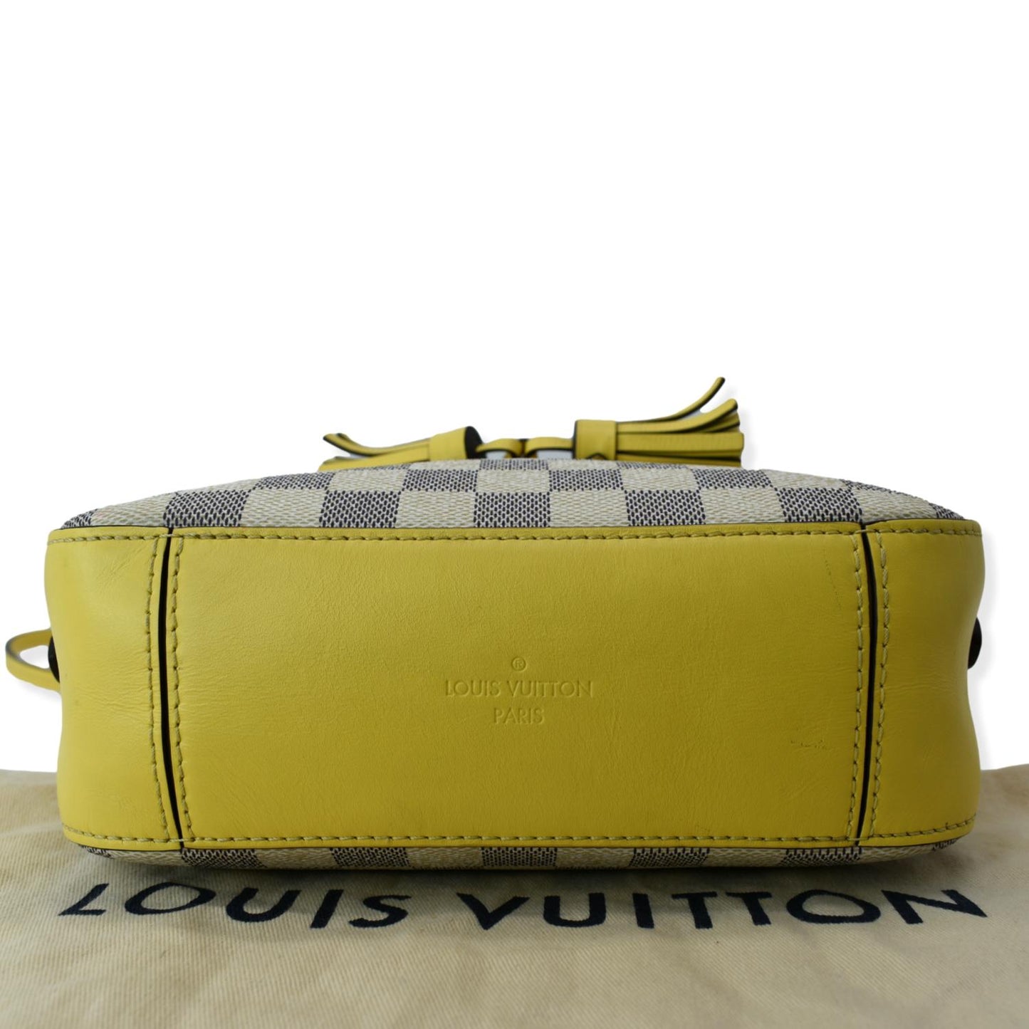 LOUIS VUITTON Saintonge Damier Azur Crossbody Bag White