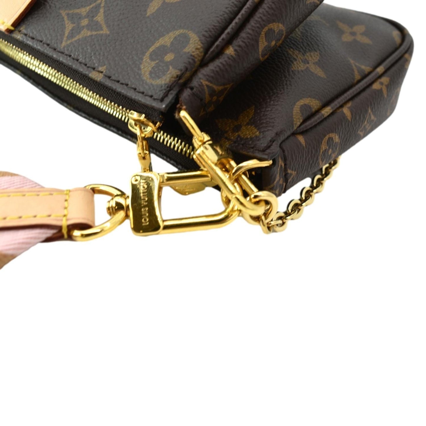 LOUIS VUITTON Multi Pochette Accessoires Monogram Canvas Shoulder Bag Pink