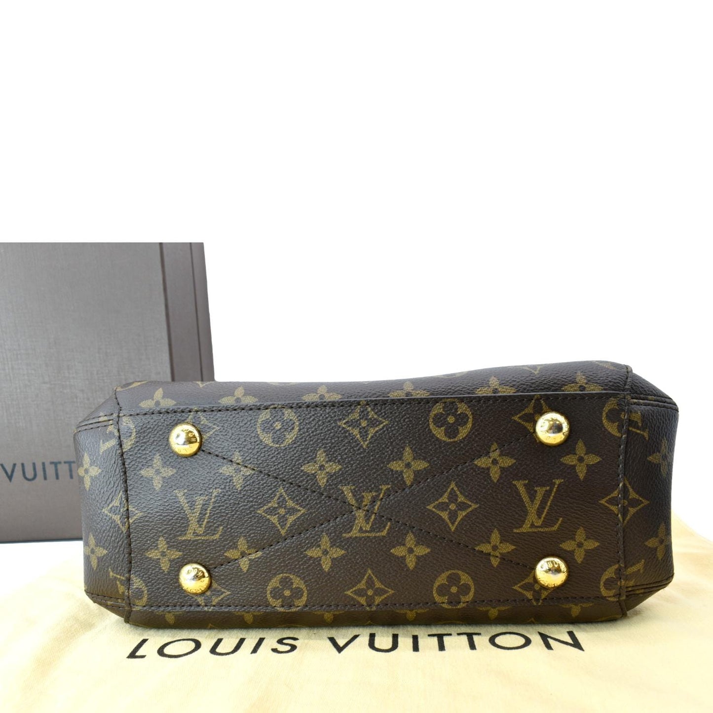 LOUIS VUITTON Montaigne BB Monogram Canvas Satchel Bag Brown