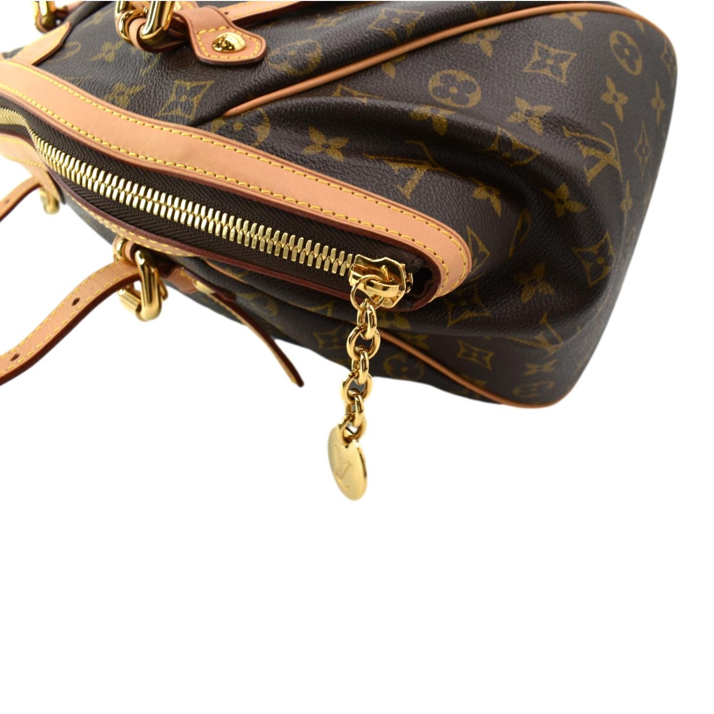 LOUIS VUITTON Tivoli PM Monogram Canvas Satchel Bag Brown