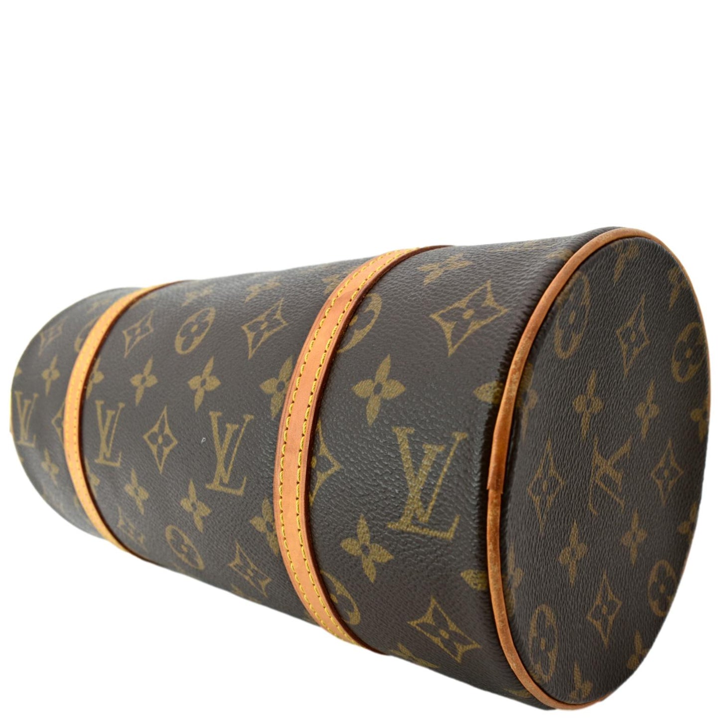 LOUIS VUITTON Papillon 26 Monogram Canvas Satchel Bag Brown