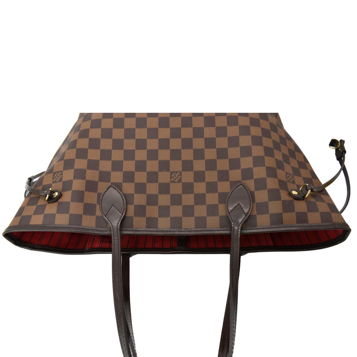 LOUIS VUITTON Neverfull MM Damier Ebene Shoulder Bag Brown
