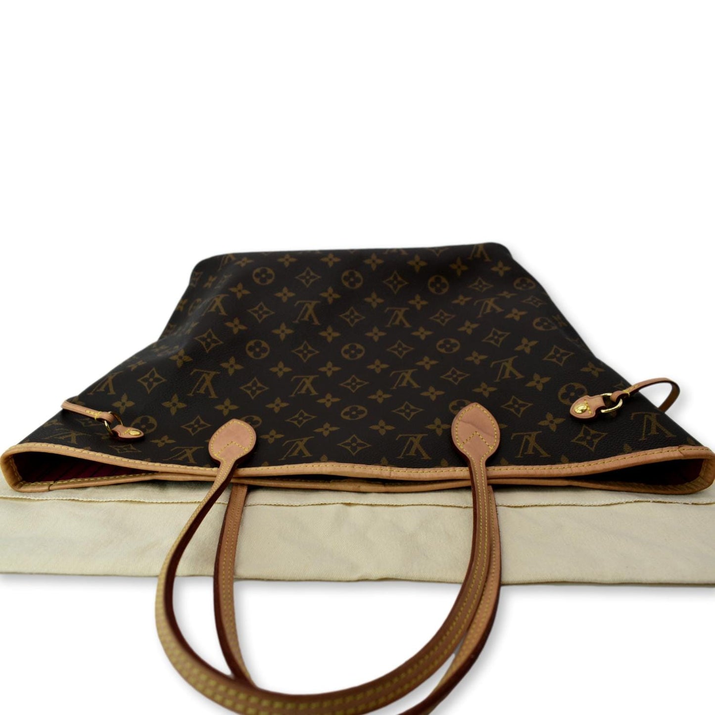 LOUIS VUITTON Neverfull MM Monogram Canvas Tote Bag Brown