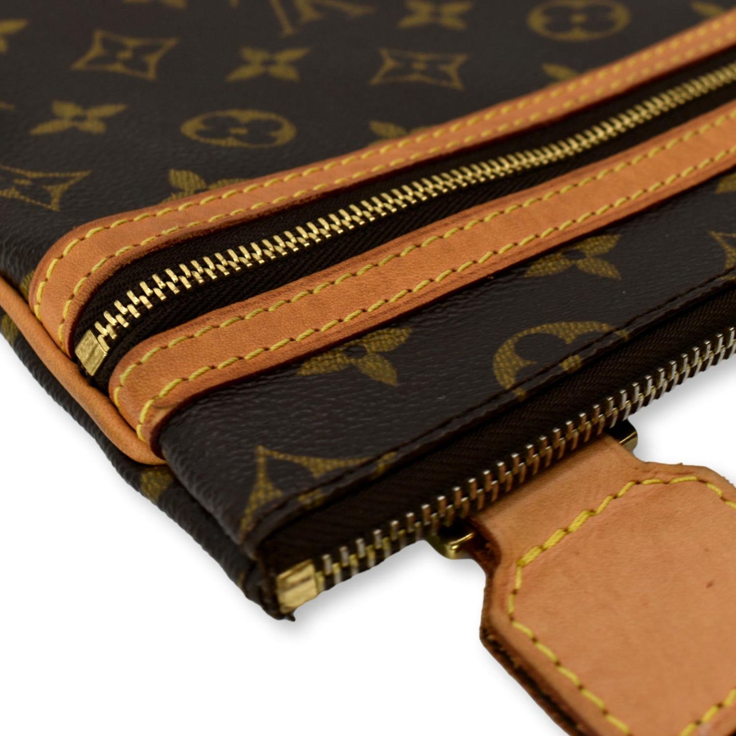 LOUIS VUITTON Bosphore Pochette Monogram Canvas Shoulder Bag Brown