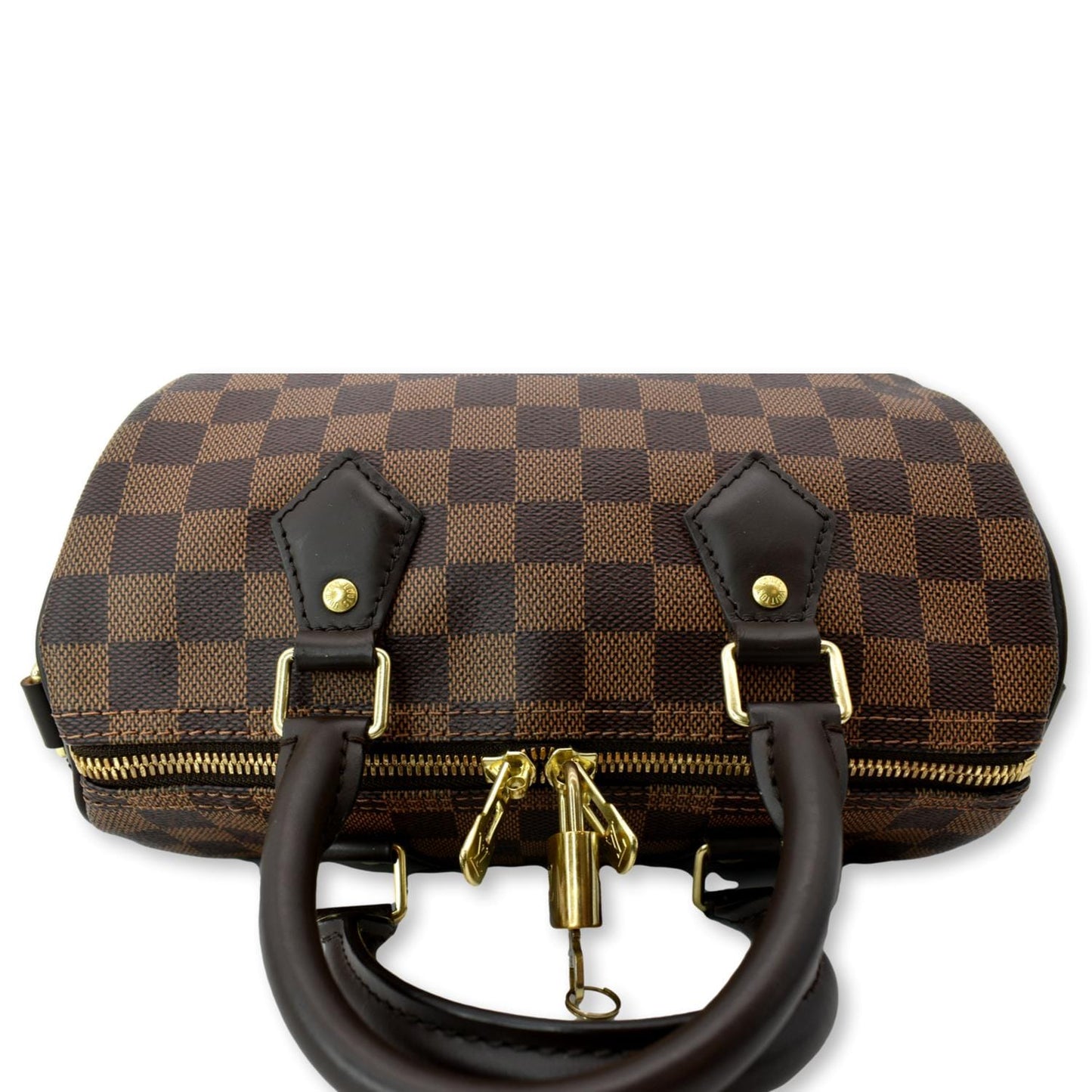 LOUIS VUITTON Speedy 25 Bandouliere Damier Ebene Shoulder Bag Brown