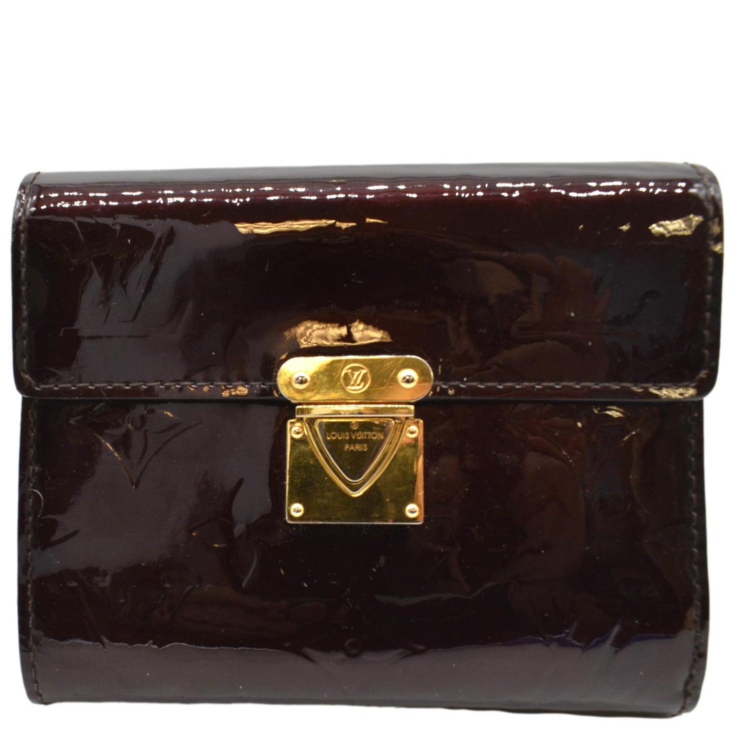 LOUIS VUITTON Koala Monogram Vernis Wallet Amarante