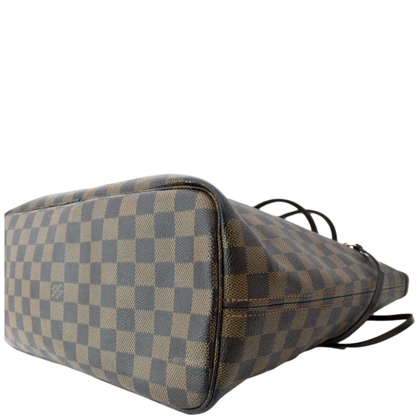 LOUIS VUITTON Neverfull MM Damier Ebene Shoulder Tote Bag Brown